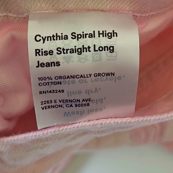 Reformation Jeans Cynthia Spiral High Rise Straight Long Jeans NWT - Picture 6 of 6